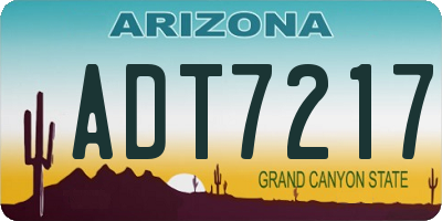 AZ license plate ADT7217