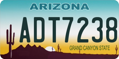 AZ license plate ADT7238