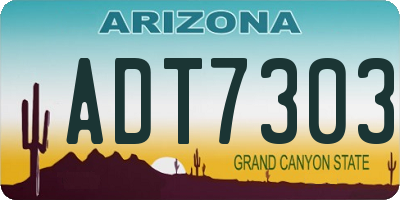AZ license plate ADT7303