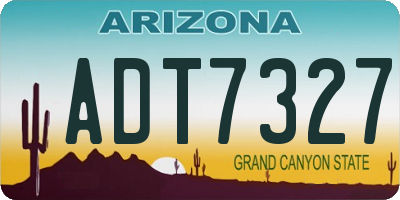 AZ license plate ADT7327