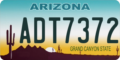 AZ license plate ADT7372