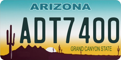 AZ license plate ADT7400