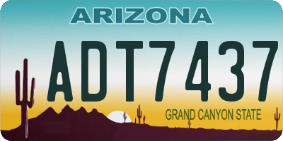 AZ license plate ADT7437