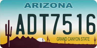 AZ license plate ADT7516