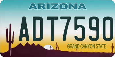 AZ license plate ADT7590