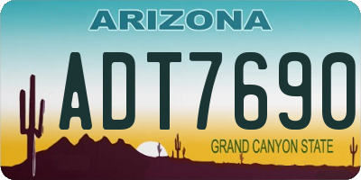 AZ license plate ADT7690