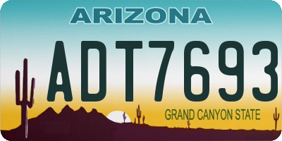AZ license plate ADT7693
