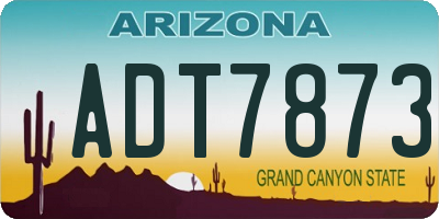 AZ license plate ADT7873