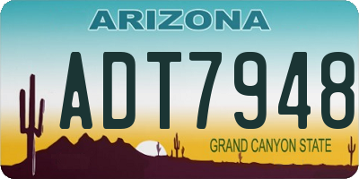 AZ license plate ADT7948
