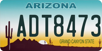 AZ license plate ADT8473