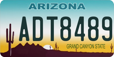AZ license plate ADT8489