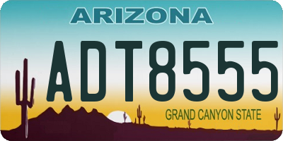 AZ license plate ADT8555