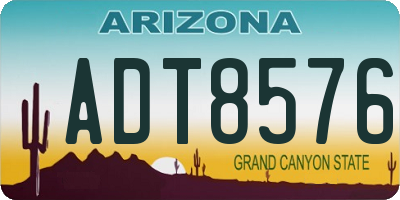 AZ license plate ADT8576