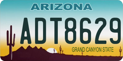 AZ license plate ADT8629