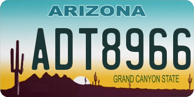 AZ license plate ADT8966
