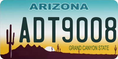 AZ license plate ADT9008