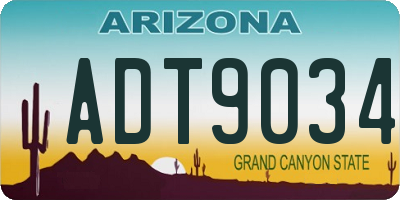 AZ license plate ADT9034