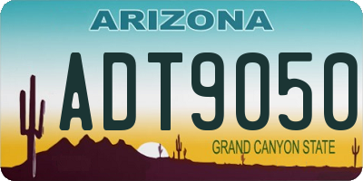AZ license plate ADT9050