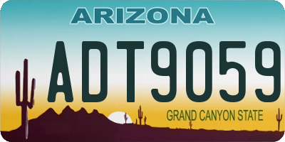 AZ license plate ADT9059