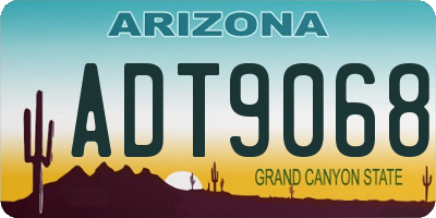 AZ license plate ADT9068