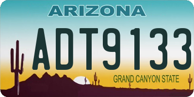 AZ license plate ADT9133