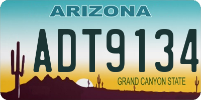 AZ license plate ADT9134