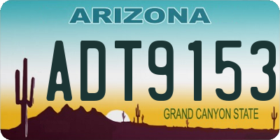 AZ license plate ADT9153