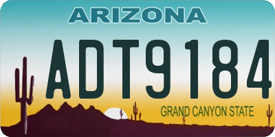 AZ license plate ADT9184