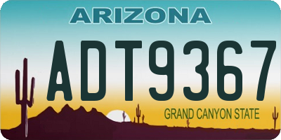 AZ license plate ADT9367