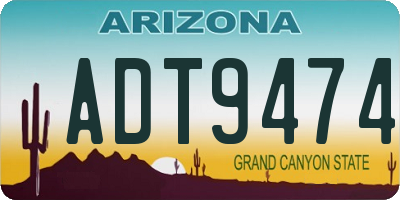 AZ license plate ADT9474