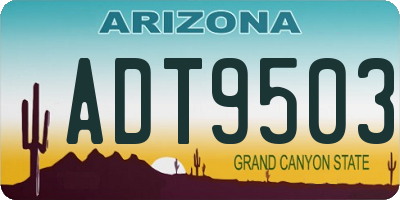 AZ license plate ADT9503