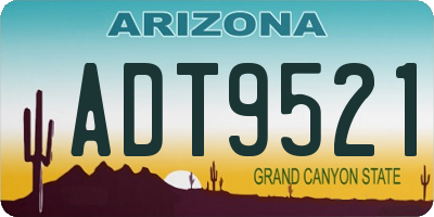 AZ license plate ADT9521