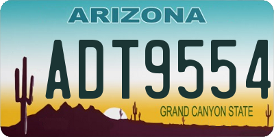 AZ license plate ADT9554