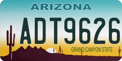 AZ license plate ADT9626