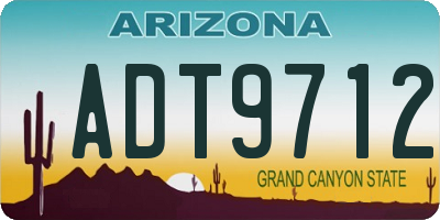 AZ license plate ADT9712