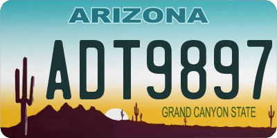AZ license plate ADT9897