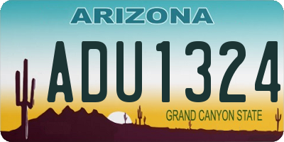 AZ license plate ADU1324
