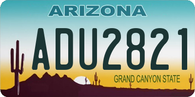 AZ license plate ADU2821