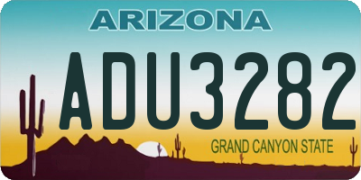 AZ license plate ADU3282