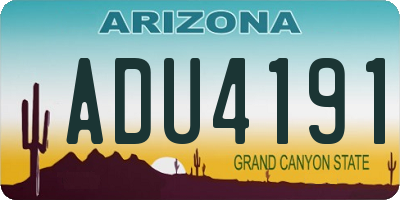 AZ license plate ADU4191
