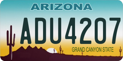 AZ license plate ADU4207