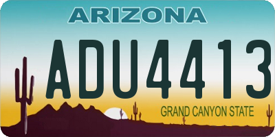 AZ license plate ADU4413