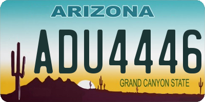 AZ license plate ADU4446