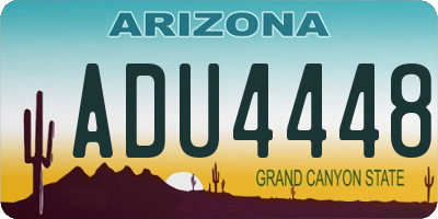 AZ license plate ADU4448