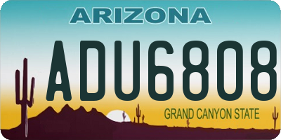 AZ license plate ADU6808