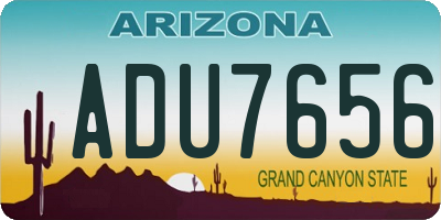 AZ license plate ADU7656