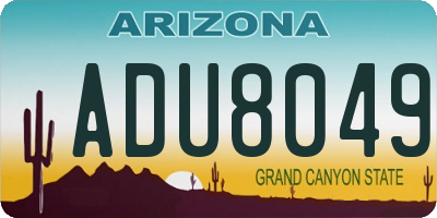 AZ license plate ADU8049