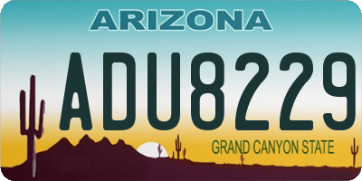 AZ license plate ADU8229