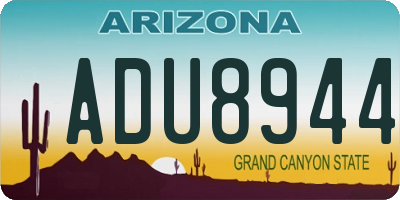 AZ license plate ADU8944