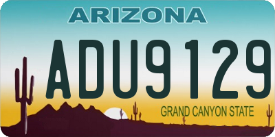 AZ license plate ADU9129